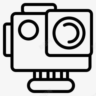 动作摄影机摄影科技图标图标