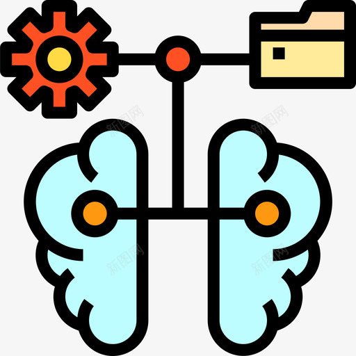 大脑大数据42线性颜色图标svg_新图网 https://ixintu.com 大数据42 大脑 线性颜色