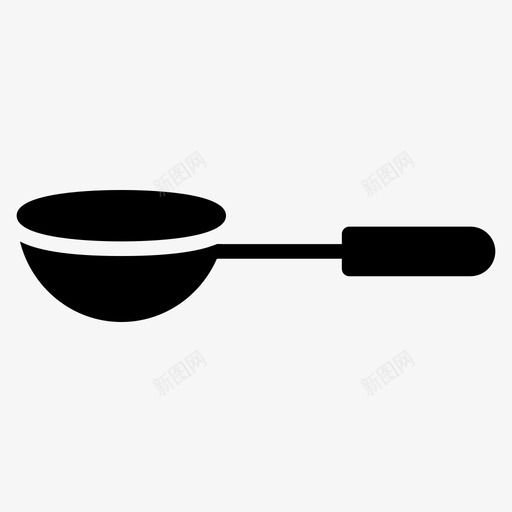 勺吃食物图标svg_新图网 https://ixintu.com 勺 勺子 厨房 吃 美食设置线字形 食物
