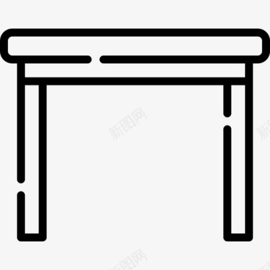 桌子家用器具17线性图标图标