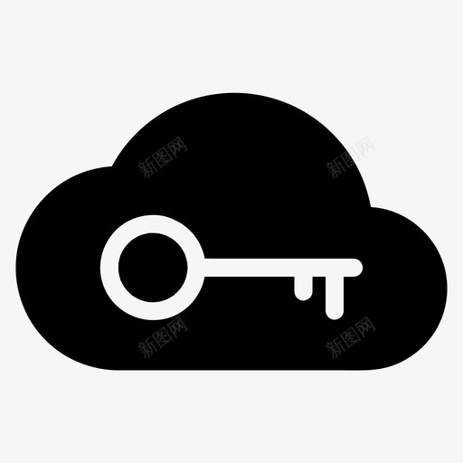 云密钥数据密码图标svg_新图网 https://ixintu.com 安全 密码 密钥 数据 服务器