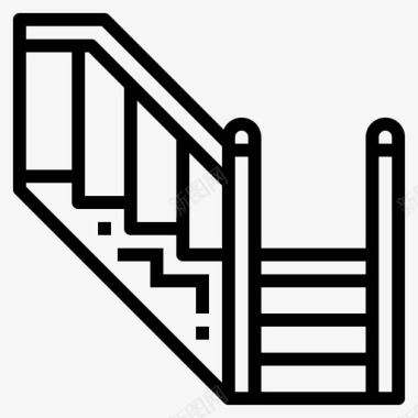 楼梯地板家具图标图标