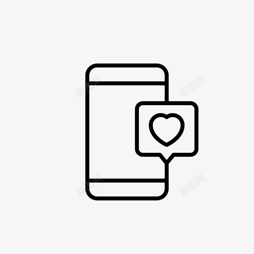 社交媒体应用程序爱情图标svg_新图网 https://ixintu.com 共享 图标 媒体 应用程序 爱情 社交 移动