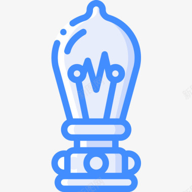 灯泡蒸汽朋克4蓝色图标图标