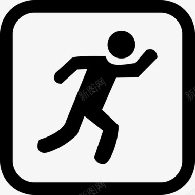 跑步者运动员马拉松图标图标