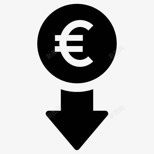 欧元欧元货币欧元汇率图标svg_新图网 https://ixintu.com 亏损 欧元 汇率 货币