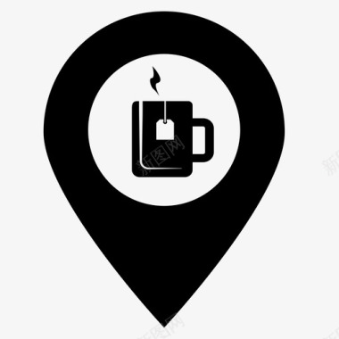 热饮标志饮料咖啡馆位置图标图标