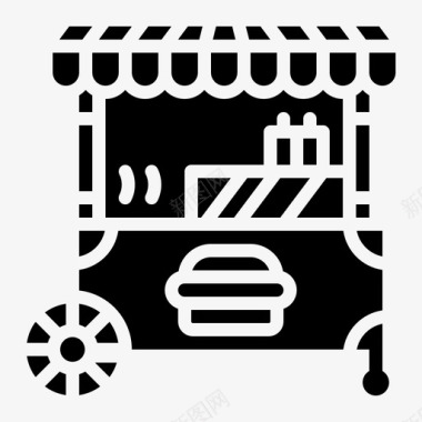 食品车快餐餐厅图标图标