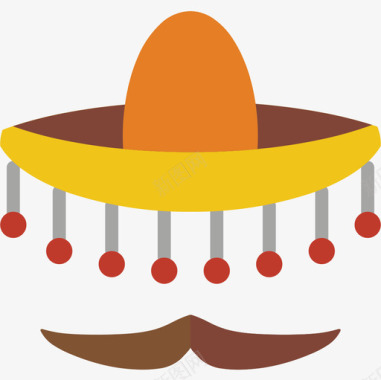 墨西哥帽墨西哥17平顶图标图标