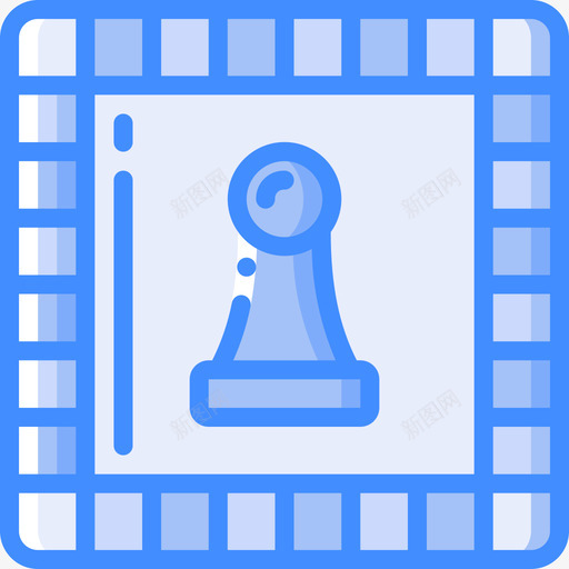 棋盘游戏爱好8蓝色图标svg_新图网 https://ixintu.com 棋盘 游戏 爱好 蓝色