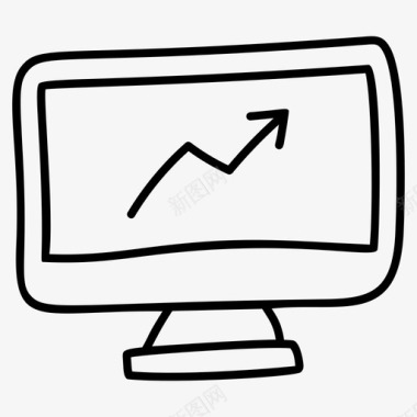 市场分析计算机数据分析图标图标