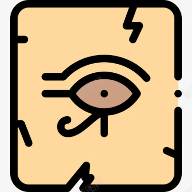 埃及59拉眼线形颜色图标图标
