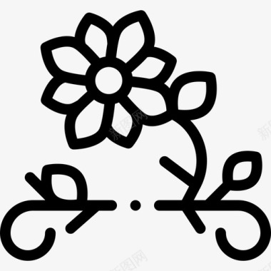 花卉花卉8线性图标图标