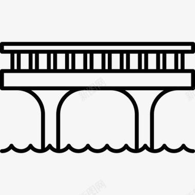 桥建筑艺术图标图标