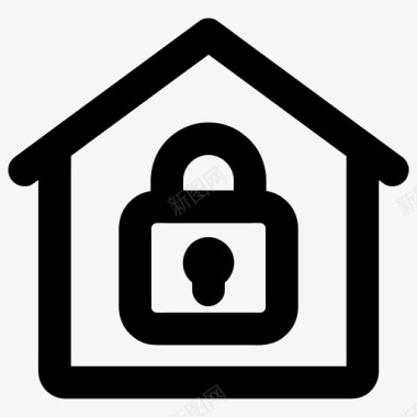 家锁保险箱图标图标