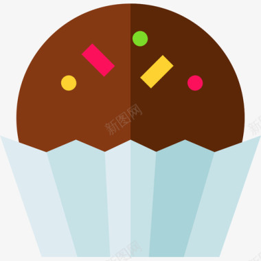 邦邦甜点糖果平的图标图标