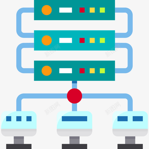 存储大数据41扁平图标svg_新图网 https://ixintu.com 大数 存储 扁平 数据