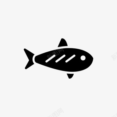 烤鱼食物海鲜图标图标