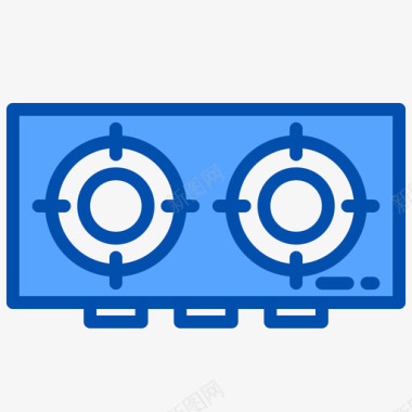 炉灶电器9蓝色图标图标