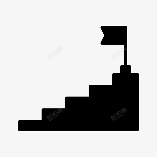 楼梯商务金融图标svg_新图网 https://ixintu.com 商务 投资 楼梯 计划 金融