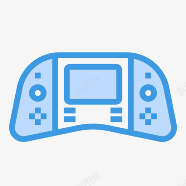 游戏机游戏控制器11蓝色图标图标