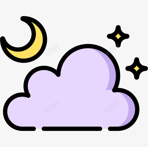 天空24小时睡眠时间线性颜色图标svg_新图网 https://ixintu.com 24小时睡眠时间 天空 线性颜色