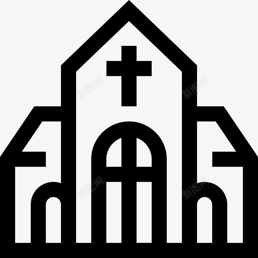 教堂葬礼17直系图标svg_新图网 https://ixintu.com 教堂 直系 葬礼