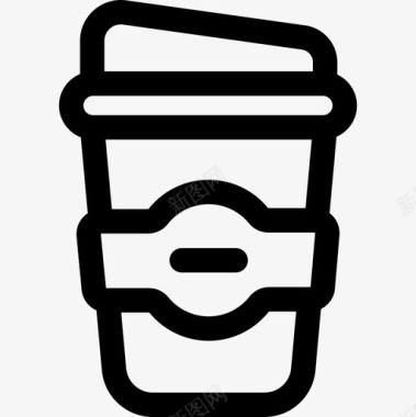 咖啡咖啡店114直线型图标图标