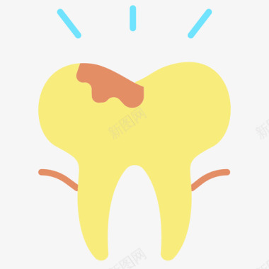 腐烂牙齿41扁平图标图标