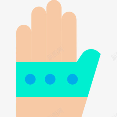 手套虚拟现实49扁平图标图标