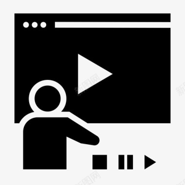 视频课程访问教育在线学习图标图标