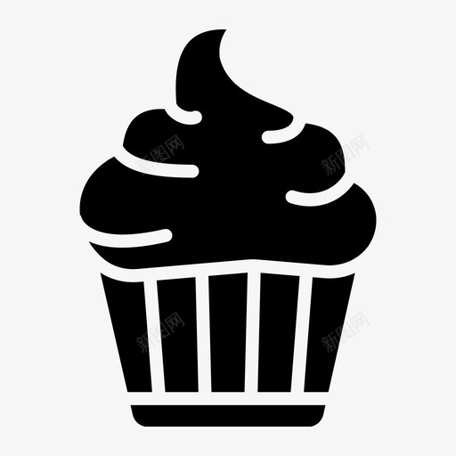 纸杯蛋糕美味松饼图标svg_新图网 https://ixintu.com 字形 松饼 甜味 纸杯 美味 美食 蛋糕 设定