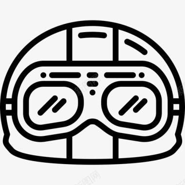 头盔和眼镜自行车头图标图标