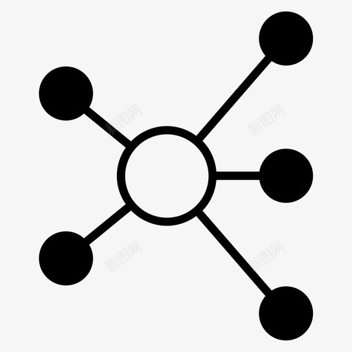 科学化学连接网络图标svg_新图网 https://ixintu.com 信号 共享 化学 学校 白相 科学 科学化 网络 连接 间的 黑白