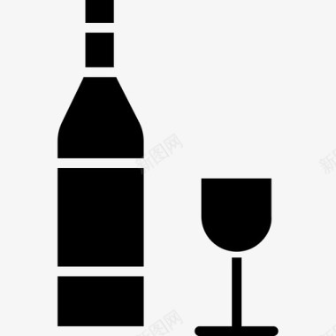 葡萄酒152号酒店固态图标图标