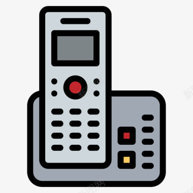 电话家用电器21线颜色图标图标