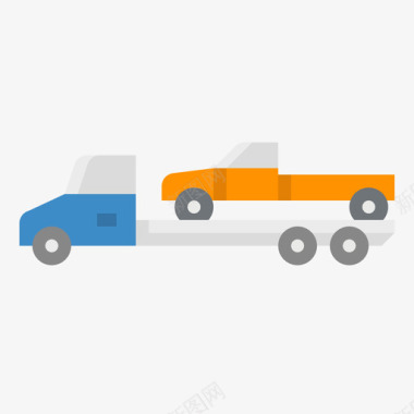 拖车汽车服务4扁平图标图标