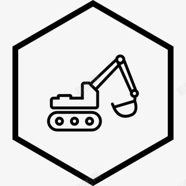挖掘机建筑机械图标图标