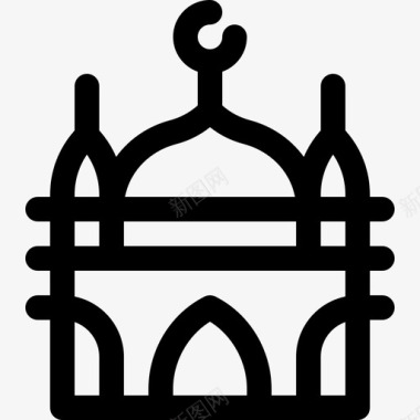 清真寺宗教32直系图标图标