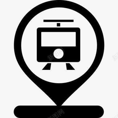 列车位置地图针图标图标