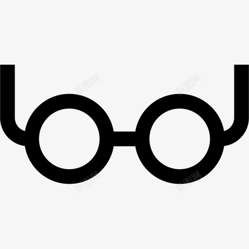 眼镜嬉皮士27直线型图标svg_新图网 https://ixintu.com 嬉皮士 直线 眼镜 线型
