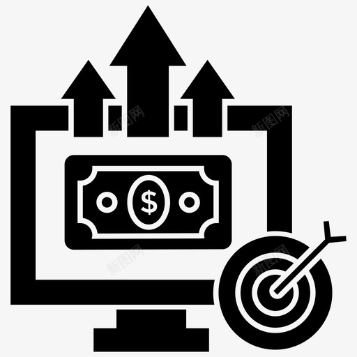 在线财务增长业务发展资金增长图标svg_新图网 https://ixintu.com 一组 业务 分析 发展 在线 增长 字形 投资 目标 财务 资金