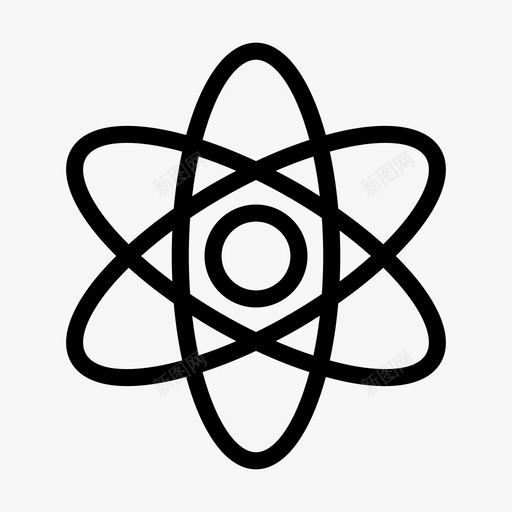 原子教育分子图标svg_新图网 https://ixintu.com 分子 原子 在线教育线字形 教育 核 科学