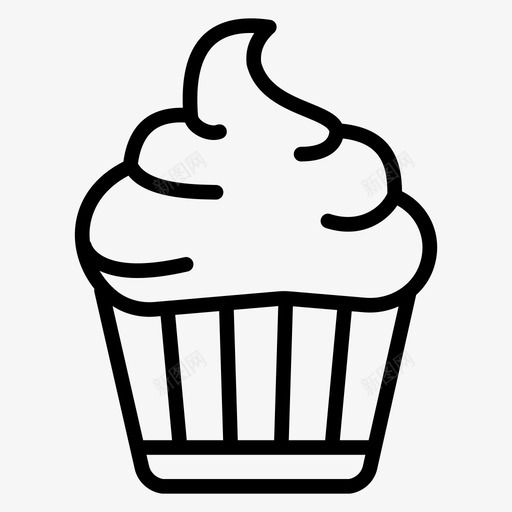 纸杯蛋糕美味松饼图标svg_新图网 https://ixintu.com 字形 松饼 甜味 纸杯 美味 美食 蛋糕 设定