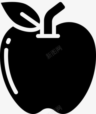苹果素食12填充图标图标