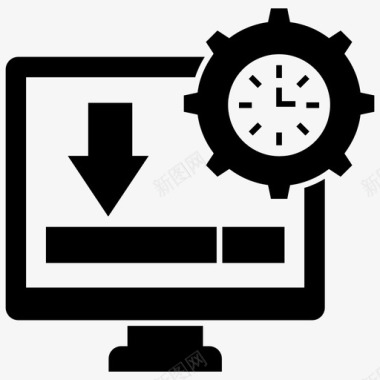时间管理网络技术数据共享图标图标