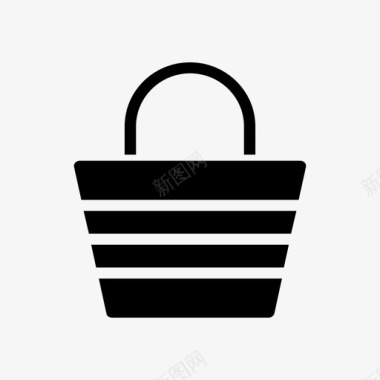 篮子袋子商店图标图标