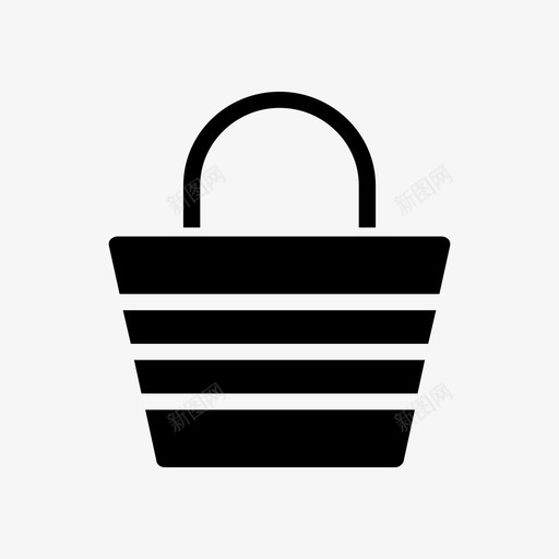 篮子袋子商店图标svg_新图网 https://ixintu.com 商店 海滩雕文 篮子 袋子 购物篮