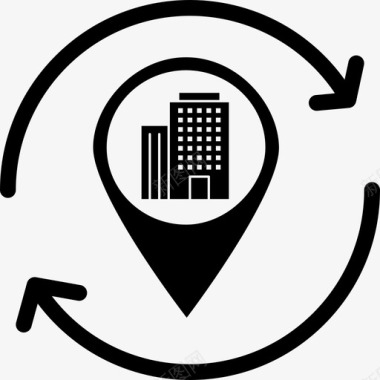 城市建筑地图图标图标
