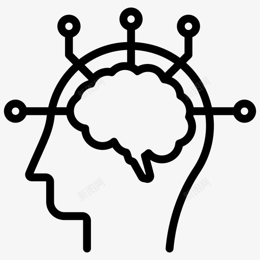 脑模拟思考创造性思维图标svg_新图网 https://ixintu.com 人工智能 创造性思维 向量 图标 思维 思考 模拟 横向 逻辑思维